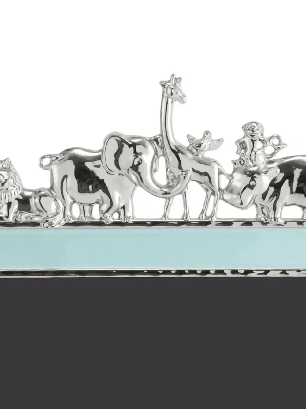 Michael Aram Light Blue Enamel Frame with Silver Animal Accents
